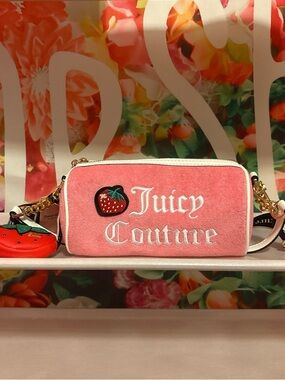 Juicy Couture Pink Strawberry Patch Crossbody Bag